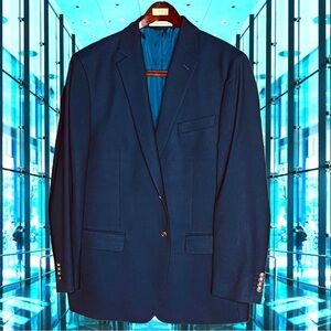 Men’s Joseph Abboud Navy Blazer - 100% Wool - Size 44R